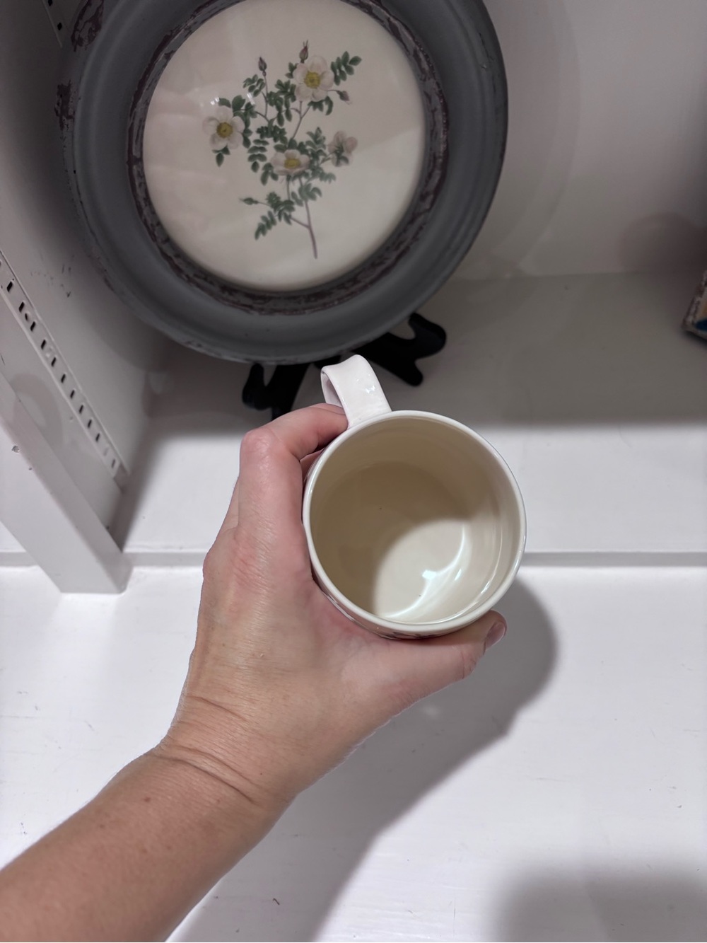 Anthropologie Starla M. Halfmann Monogram Floral Letter "A" Coffee Mug Cup - Picture 5 of 5